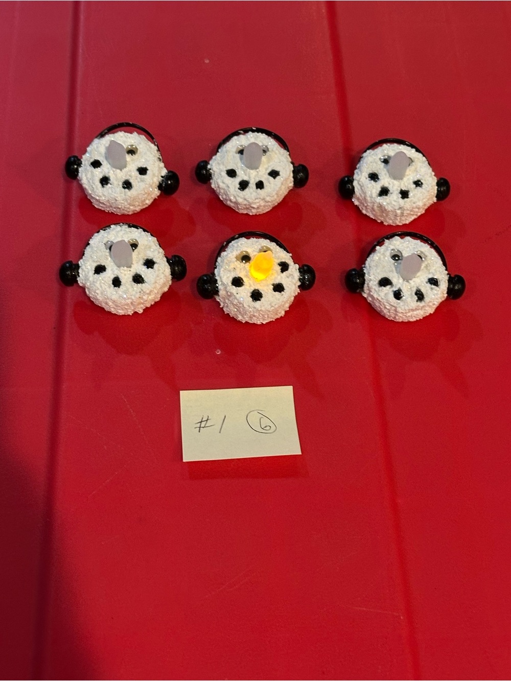 Homemade 6 Snowman holiday pins